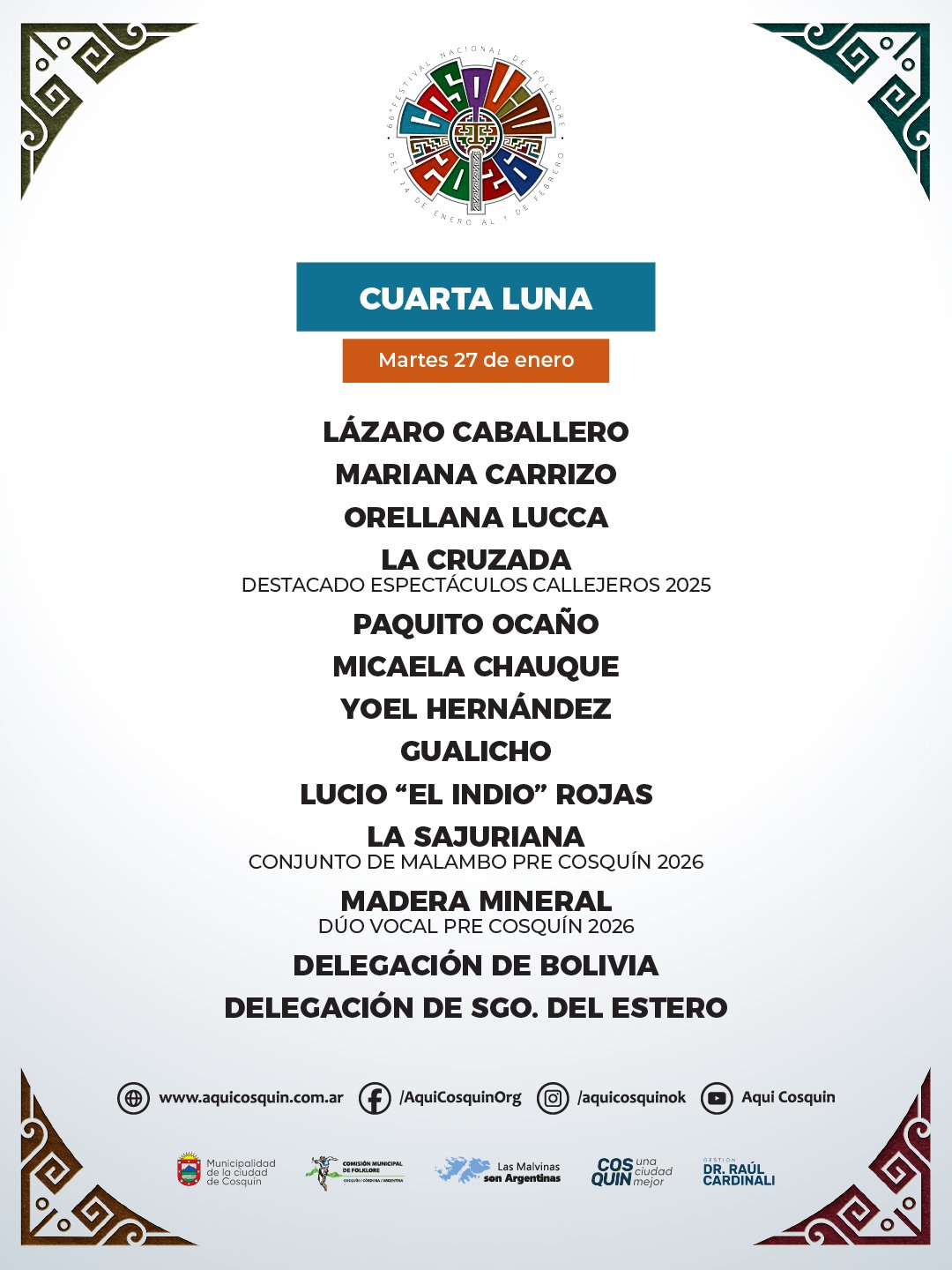 Festival Nacional del Folklore Cosqu�n 2026